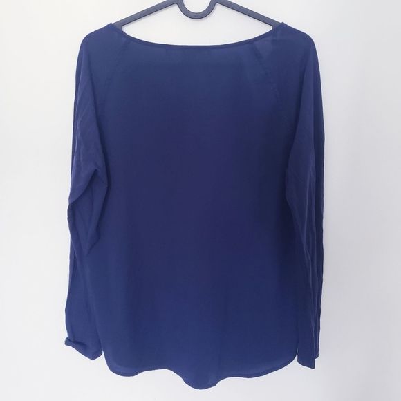 ✨2FOR15$✨French Connection Dark Blue/Navy Long sleeve T-Shirt - Picture 8 of 9